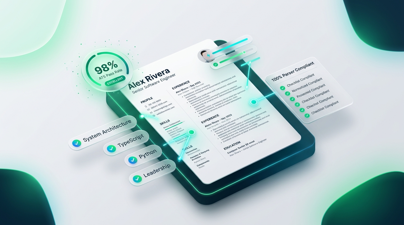 Illustrative preview of the ToolForge resume review interface